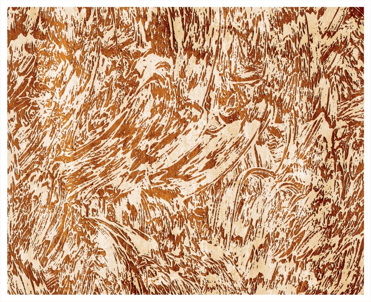 Featherfield (Ochre) — Original digital painting, pigment giclée on archival cotton rag