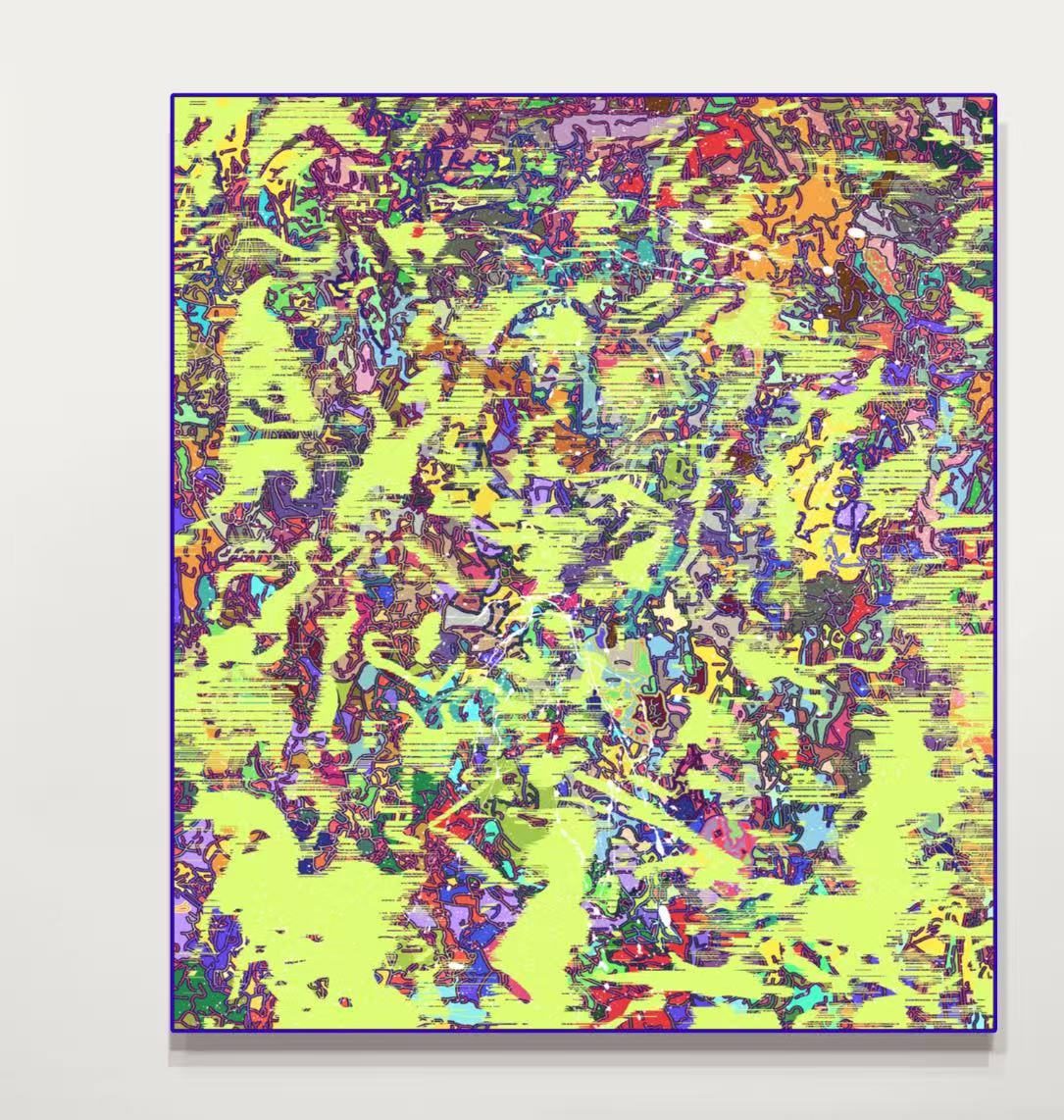 Neon Contour — Original digital painting, pigment giclée on archival cotton rag