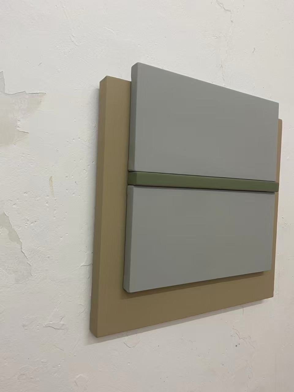 Relief Study — Fold — Built-up gesso, mineral pigment and timber on board