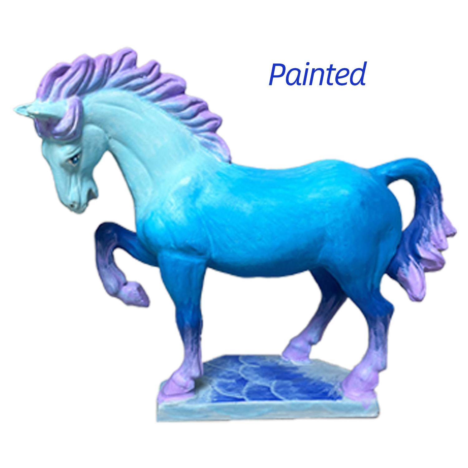 Paintable White Porcelain Horse Statue 1