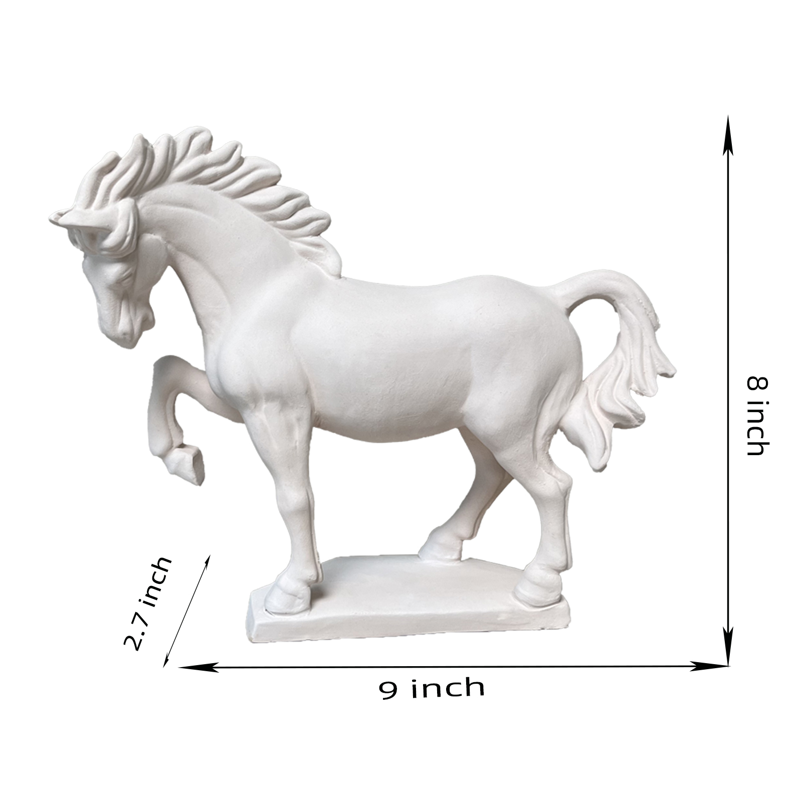 Paintable White Porcelain Horse Statue 5