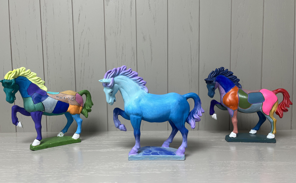 Paintable White Porcelain Horse Statue 6