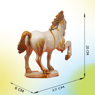 Ivory Ceramic Horse Sculpture -8 inch 4
